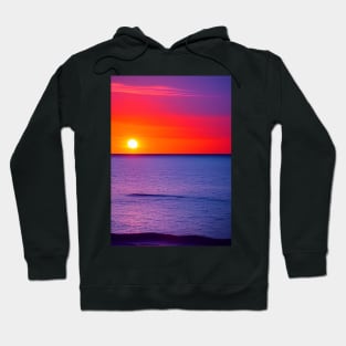 WONDERFUL SUNSET COLORS OCEAN PURPLE Hoodie